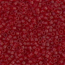 Miyuki delica kralen 11/0 - Matted transparent dark cranberry DB-1262