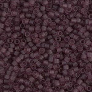Miyuki delica kralen 11/0 - Matted transparent dark cranberry DB-1262 - 2