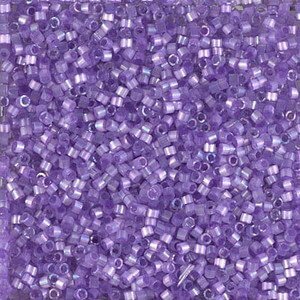 Miyuki delica kralen 11/0 - Silk inside dyed lilac ab DB-1868 - 1