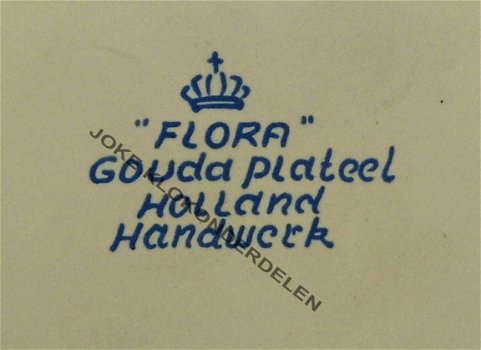 = Flora keramiek stel = Gouda plateel=40590 - 2