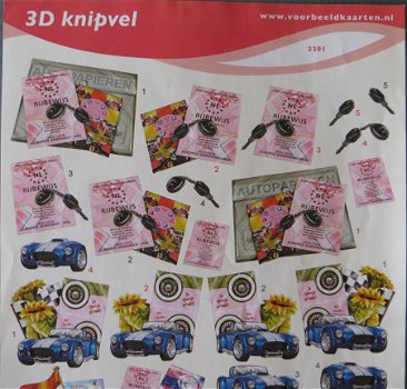 3D knipvel (A4) ---- RIJBEWIJS --- Nr. 2201 --- DIVERSE AFBEELDINGEN - 2