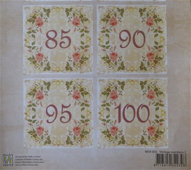 Knipvel (A4) --- JUBILEUM / VERJAARDAG --- NELLIE'S Vintage NEVI 050 --- 70, 80, 85, 90, 95 en 100 - 3