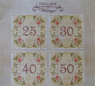 Knipvel (A4) --- JUBILEUM / VERJAARDAG --- NELLIE'S Vintage NEVI 049 --- 25, 30, 45, 50, 60 en 65 - 2