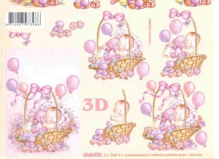 3D knipvel (A4) --- BABY / GEBOORTE --- Le Suh 4169.973 --- DIVERSE AFBEELDINGEN - Afbeelding 3