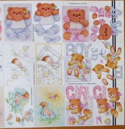 3D knipvel (A4) --- BABY / GEBOORTE --- Le Suh 02 --- DIVERSE KLEINE AFBEELDINGEN