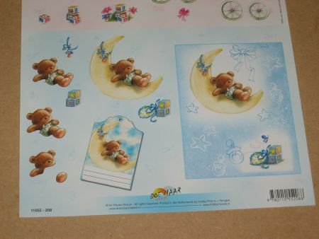 3D knipvel (A4) --- BABY / GEBOORTE --- DOE MAAR 11055-208 --- DIVERSE AFBEELDINGEN -----> ROZE en B - Afbeelding 3