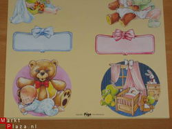 3x een A4 knipvel --- BABY / GEBOORTE --- Pigo 01 --- DIVERSE AFBEELDINGEN