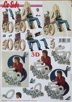 3D knipvel (A4) --- 50 JAAR / ABRAHAM en SARAH --- Le Suh 777.434 --- DIVERSE AFBEELDINGEN - 1