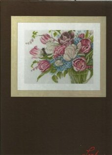 AANBIEDING LANARTE BORDUURPAKKET " PRETTY BOUQUET OF FLOWERS " 327