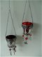 KERST WAXINELICHT HANGER OUD ZILVER OF ROOD OUD ZILVER Nieuw - 1 - Thumbnail