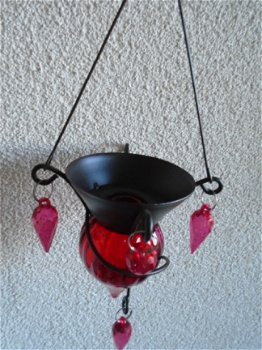 KERST WAXINELICHT HANGER OUD ZILVER OF ROOD OUD ZILVER Nieuw - 2