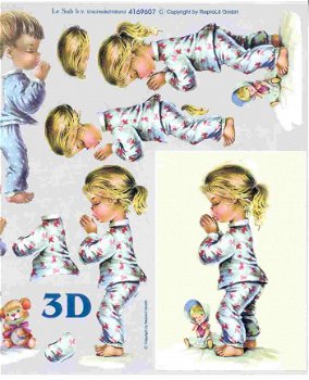 3D Knipvel (A4) --- KINDEREN --- Le Suh 4169607 --- KINDEREN doen het AVONDGEBED - 3