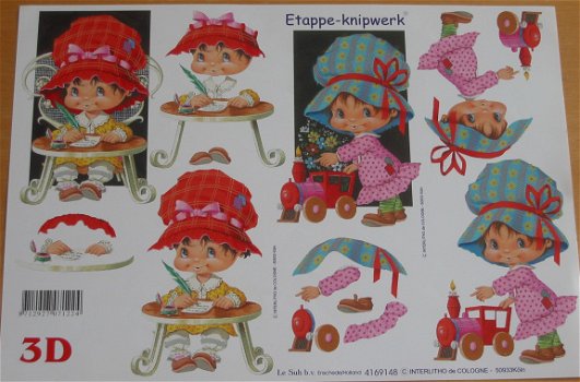 3D Knipvel (A4) --- KINDEREN --- Le Suh 4169148 --- DIVERSE AFBEELDINGEN met een MEISJE - 1