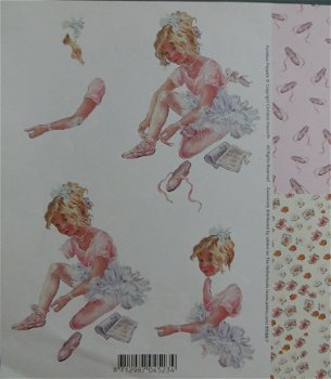 3D knipvel (A4) --- KINDEREN --- Paintbox Poppets 99088/7 --- MOOIE BALLERINA --- Combi knipvel - 2