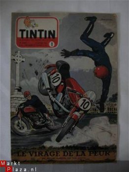 TINTIN 1954 nr. 1 Le Virage de la peur...Par Jean Graton - 1