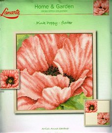 LANARTE BORDUURPAKKET PINK POPPY-FLOWER 35023