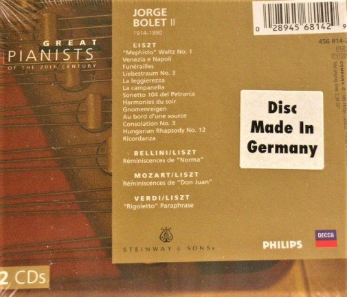 CD Jorge Bolet - Liszt - nr. 1