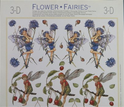 3D knipvel (A4) --- KINDEREN --- FLOWER FAIRIES 510002--- DIVERSE BLOEMEN KINDJES - 2