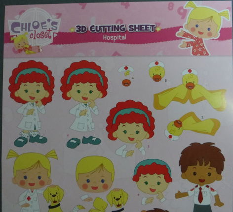 3D Knipvel (A4) --- KINDEREN --- CHLOE'S closet CC10004 --- In het ZIEKENHUIS --- Hospital - Afbeelding 2
