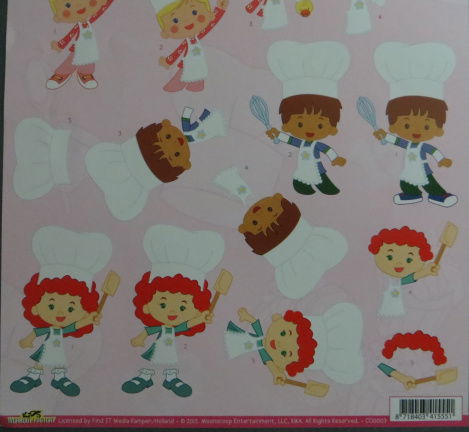3D Knipvel (A4) --- KINDEREN --- CHLOE'S closet CC10003 --- KINDEREN met een KOKSMUTS --- Cooking - Afbeelding 3