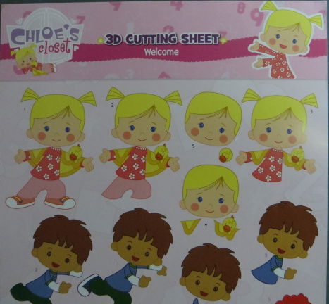 3D Knipvel (A4) --- KINDEREN --- CHLOE'S closet CC10001 --- DIVERSE AFBEELDINGEN --- Welcome - Afbeelding 2
