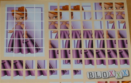 BLOXXX Knipvel (A4) --- KINDEREN --- card deco BLX 10009 --- MEISJES in een MOOIE JURK --- BLOXX VEL - 2