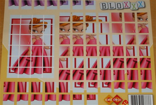 BLOXXX Knipvel (A4) --- KINDEREN --- card deco BLX 10009 --- MEISJES in een MOOIE JURK --- BLOXX VEL - 3