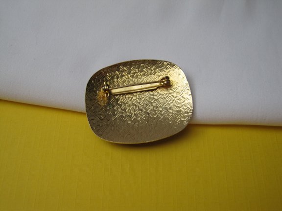 Broche goudkleurig emaille cloisonné vogels en bloemen 4.0x3.4 cm - Afbeelding 2