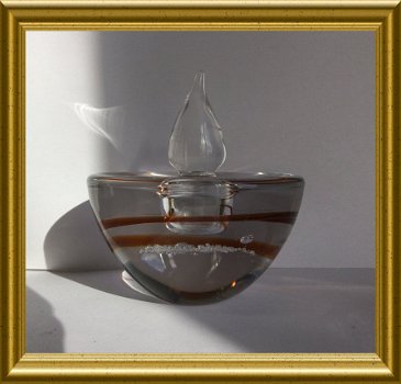Mooi glasobject: Siem van der Marel, Royal Leerdam Crystal, vleugje koffie D.E. - 4