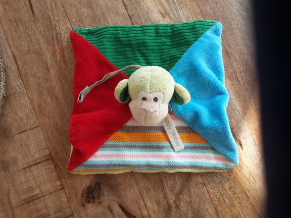 +617 Happy Horse Aap Monkey Mo knuffeldoek PO 4148 kuschel doudou - nr. 1