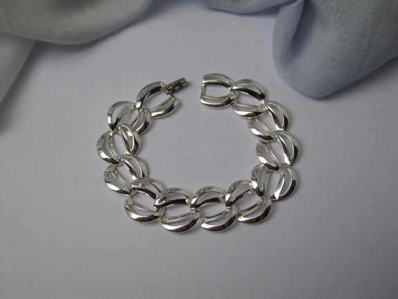 Armband Napier zilverkleurige met fantasie schakels 18.5 cm - nr. 1