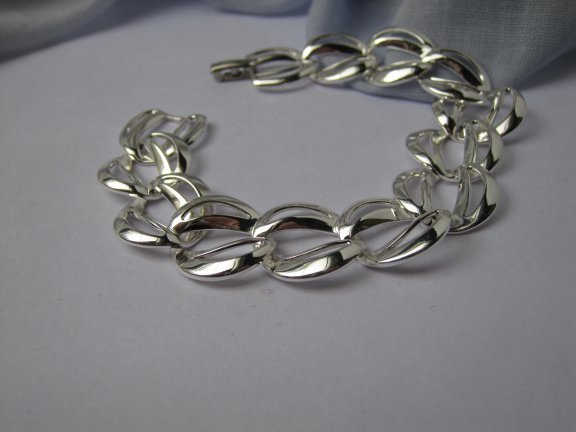 Armband Napier zilverkleurige met fantasie schakels 18.5 cm - Afbeelding 3