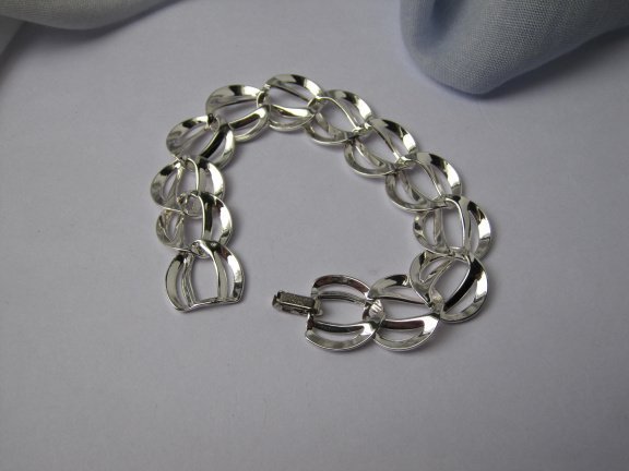 Armband Napier zilverkleurige met fantasie schakels 18.5 cm - Afbeelding 4