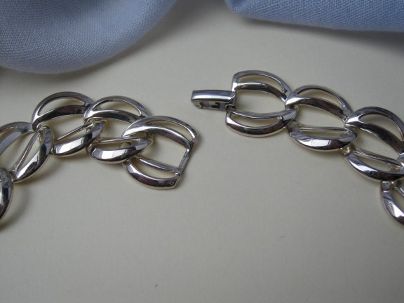 Armband Napier zilverkleurige met fantasie schakels 18.5 cm - Afbeelding 6
