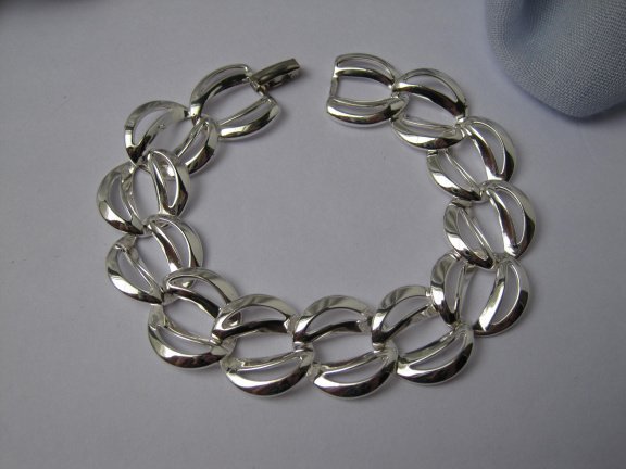 Armband Napier zilverkleurige met fantasie schakels 18.5 cm - Afbeelding 7