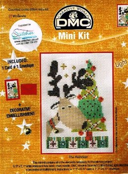 DMC BORDUURPAKKET ,GROTE KERSTKAART , THE REINDEER , laatste - 1