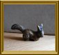 Klein oud bronzen beeldje : eekhoorn brons // small bronze squirrel - 1 - Thumbnail