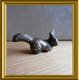 Klein oud bronzen beeldje : eekhoorn brons // small bronze squirrel - 2 - Thumbnail