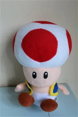 Pluche figuurtje uit Mario Bros - Toad