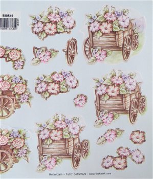 3D Uitdrukvel (A4) --- TBZ 580549 --- BLOEMENKAR --- Met Reliëf - 3