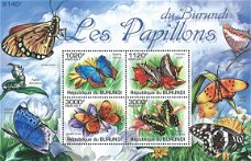 Postzegels Burundi - 2011 - Vlinders (Blok)
