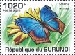 Postzegels Burundi - 2011 - Vlinders (Blok) - 2 - Thumbnail