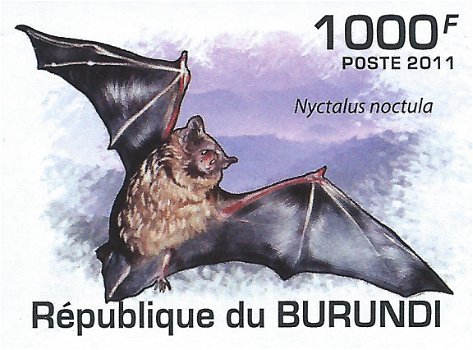 Postzegels Burundi - 2011 - Vleermuizen (Blok) - 2