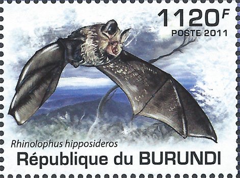 Postzegels Burundi - 2011 - Vleermuizen (Blok) - 3