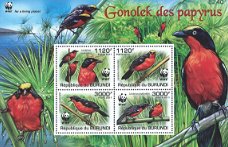 Postzegels Burundi - 2011 - Vogels (Blok)