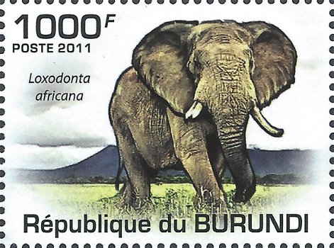 Postzegels Burundi - 2011 - Olifanten (Blok) - 2