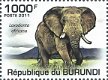 Postzegels Burundi - 2011 - Olifanten (Blok) - 2 - Thumbnail