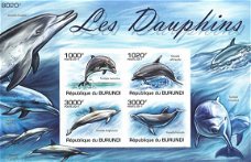 Postzegels Burundi - 2011 - Dolfijnen (Blok)