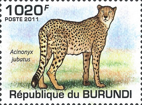 Postzegels Burundi - 2011 - Katachtigen (Blok) - 2