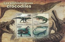 Postzegels Burundi - 2011 - Krokodillen (Blok)